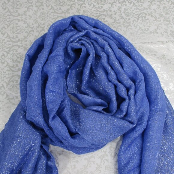 BLUE Infinite Sign Embroidery Scarf - Picture 3 of 9